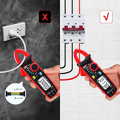 UNI-T UNI T UT210e Mini Digital Clamp Meter & Phillips Screwdriver, HVAC Tool AC DC Amp Clamp Meter Multimeter Tester Voltmeter Continuity Tester Capacitor Ohmmeter & Cross Screwdriver