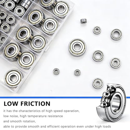 Dianrui 68 PCS 693ZZ/ 623ZZ/ 624ZZ/ 685ZZ/ 687ZZ/ 627ZZ Ball Bearings Assortment Kit, Small Bearings Carbon Steel Deep Groove Bearing, for Furniture Wheel, Roller Skates, 3D Printing and ect —6 Size - size: 693ZZ/ 623ZZ/ 624ZZ/ 685ZZ/ 687ZZ/ 627ZZ