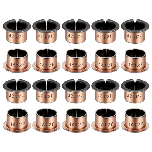 uxcell 40Pcs Flanged Sleeve Bearing, 14mm Bore x 16mm OD x 12mm Length - size: 14×16×12mm
