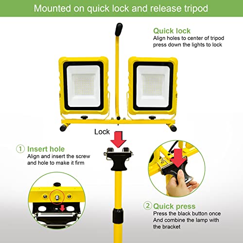 25000LM LED Work Light with USB & Socket (Individual Switch) - color: 25000LM