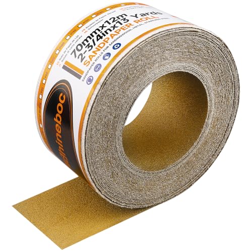 Shinboc Sandpaper Roll 120 Grit, Hook ＆ Loop Sand Paper 2-3/4 Inch x 13 Yd - size: 120 Grit, style: Hook and Loop