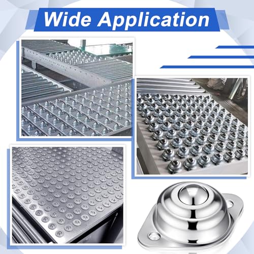 Gisafai 30 Pcs 1/2" Roller Ball Transfer Bearing 400 Lbs Load Capacity - size: 1/2"