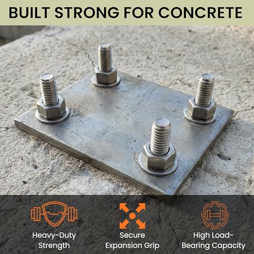3/8″ × 3″ Hot-Dipped Galvanized Wedge Anchors – 50-Pack Heavy-Duty Concrete Anchor Bolts for Masonry, Brick & Block – Contractor Grade Expansion Bolts