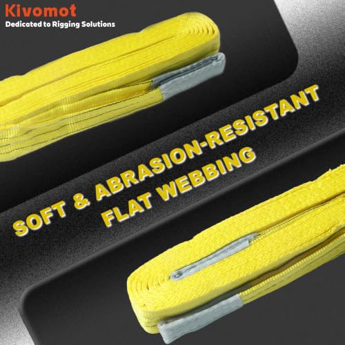 3 Ton Polyester Lifting Sling, 6600 lb, 3 in x 13 ft, 2 Pack - size: 13 ft (4 m)