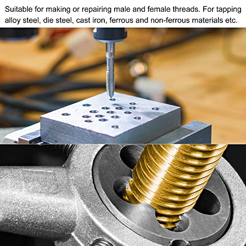 uxcell Tap and Die Set M12x1.75 Left Hand Screw Thread Straight Flute Tap