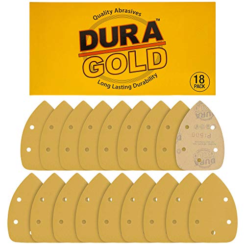 Dura-Gold Mouse Detail Sander Sandpaper Sanding Sheets, 5 Hole, 1500 Grit - size: 1500-Grit