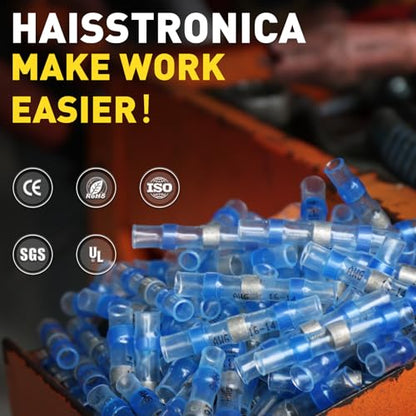 haisstronica 120PCS Solder Seal Wire Connectors Kit, 4 Colors/4 Sizes