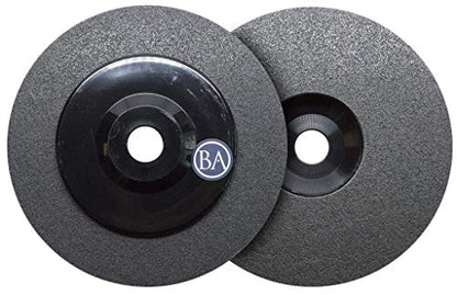 Benchmark Abrasives 7" Diameter Surface Preparation Non Woven Discs with 7/8" Arbor for Die Grinder Surface Grinding Polishing Burr Finish Rust Paint Removal (Pack of 5) - (Gray)