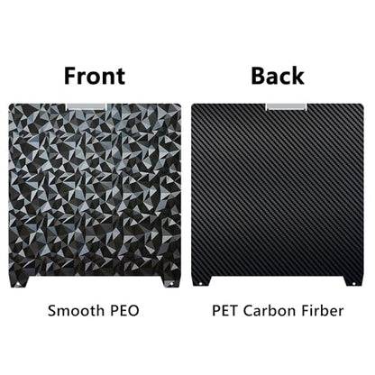 370x370mm K2 Plus Build Plate, Double-Sided PEO PET Build Plate Printing Bed Platform for Creality K2 Plus 3D Printer,Flexible Spring Steel Sheet Without Magnetic Base for Creatily K2 Plus - size: 370x370mm for K2 Plus