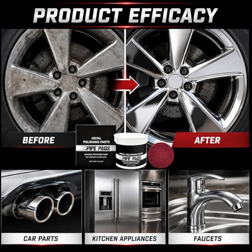 2Pcs Buffing & Finishing Care Set, Includes Polishing Paste and Matching Pads. All-in-one for Daily Metal Surface Maintenance, Simple Operation