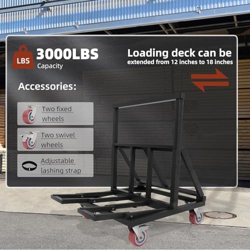 Lomive Heavy Duty Drywall Cart 3000 lbs Capacity Folding Panel Dolly