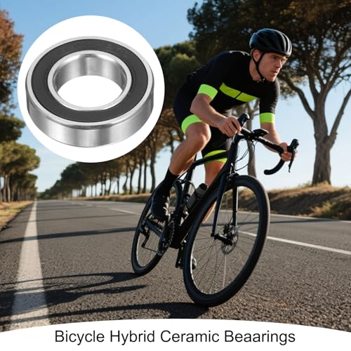 uxcell 6902-2RS Hybrid Ceramic Deep Groove Ball Bearings 15x28x7mm Si3N4 Silicon Nitride Balls Steel Rings Double Sealed Bearing for Motors, CNC Spindles (ABEC5) - size: 6902-2RS