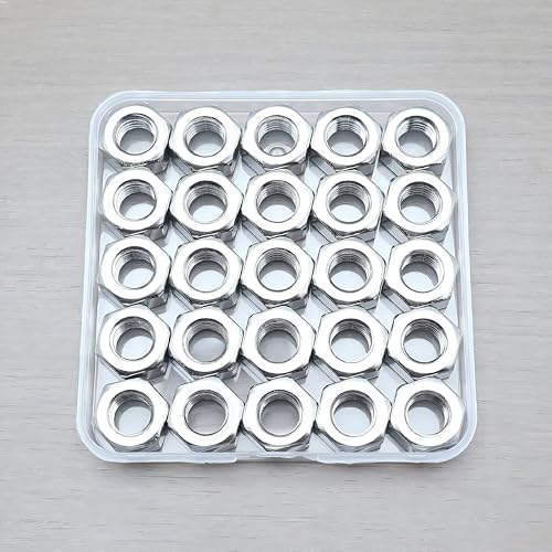 25Pcs M12 Hex Nuts, 304 Stainless M12 Nut, Coarse Thread M12 Nuts - size: Metric M12-1.75---25Pcs