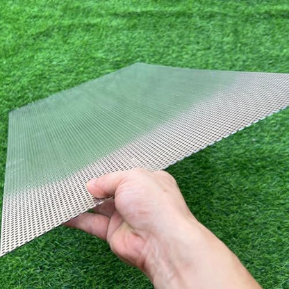 Aluminum Perforated Metal Sheets 30"x15" 16 Gauge Expanded Metal Mesh Aluminum Opening 1/8" 0.12 inch (About 3 mm) Perforated Steel Sheet Mesh Screen Decorative - size: 30" X 15"
