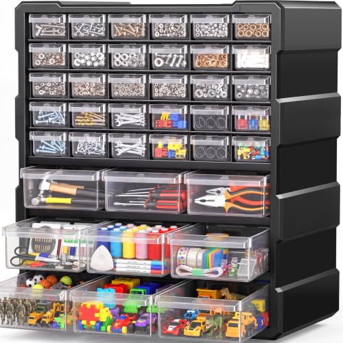 Drawer Organizer Craft Organizers and Storage with Dividers Labels Thicker - size: 39 Drawer