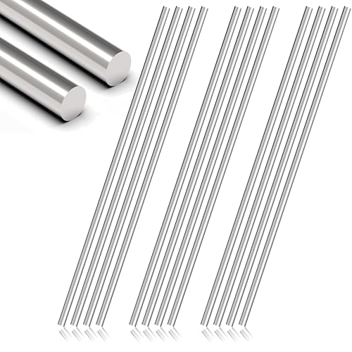 12Pcs 1/4 x 12in 304 Stainless Steel Rod, Metal Shaft - color: 12, size: 1/4x12in
