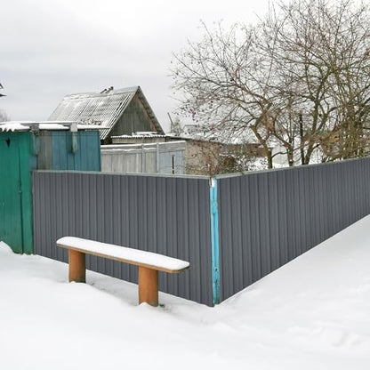 Metal Roof Panels 25 Pcs Gray Roofing Panels Galvanized Steel with Screw Resistant,Versatile and Durable Suitable for Garages,Sheds, Stables and Mobile Homes 176.5 sq.ft - color: Gray, size: 25 pcs/L60.63"