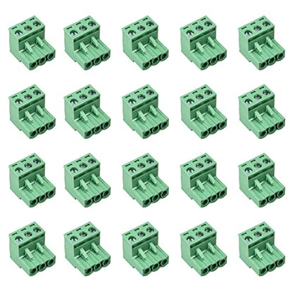 20pcs 3P 5.08mm Angle PCB Screw Terminal Block - size: 20pcs 3P 5.08mm