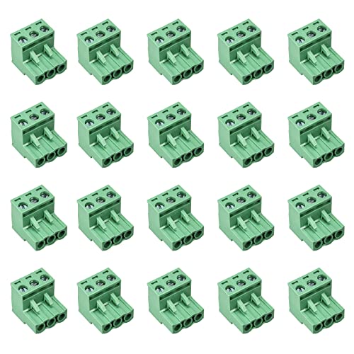 20pcs 3P 5.08mm Angle PCB Screw Terminal Block - size: 20pcs 3P 5.08mm