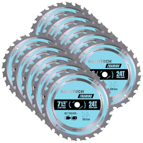 KEENTECH 7-1/4" Saw Blade 24T, 10-Pack, Framing - size: 24T