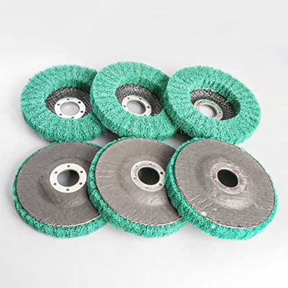 10Pcs 4.5" x 7/8" Nylon Fiber Flap Disc Polishing Grinding Wheel,Abrasive Grinding Discs for Angle Grinder,for Stainless Steel Polishing Metal Surface Finishing(Green) - style: Green