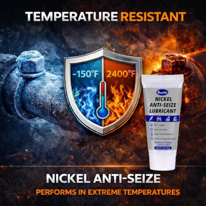 Realth Nickel Anti-Seize Lubricant 1oz 2 Pack High Temp Anti Seize Grease - color: Nickel, size: 60g