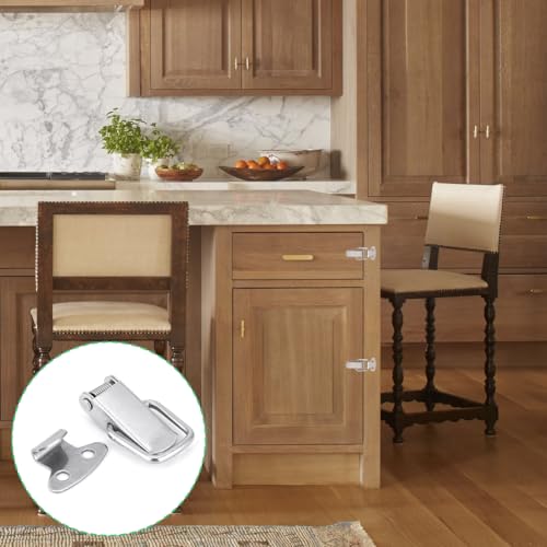 10PCS Stainless Steel Spring Loaded Toggle Latch Clips for Cabinet