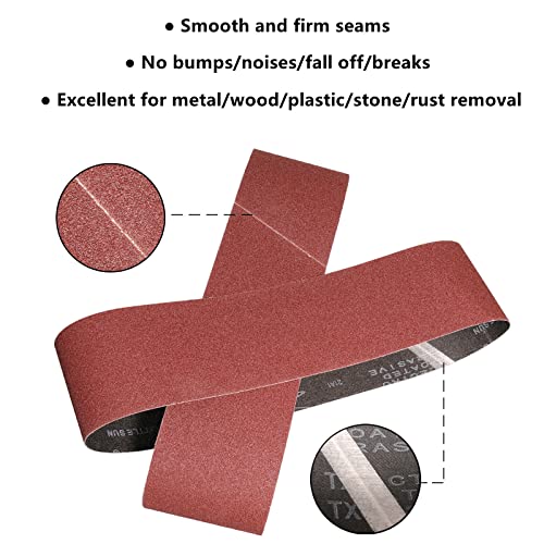 4x36 Inch Sanding Belts 40 Grit 4 Pack for Belt Sander - size: 40Grit-4Pack