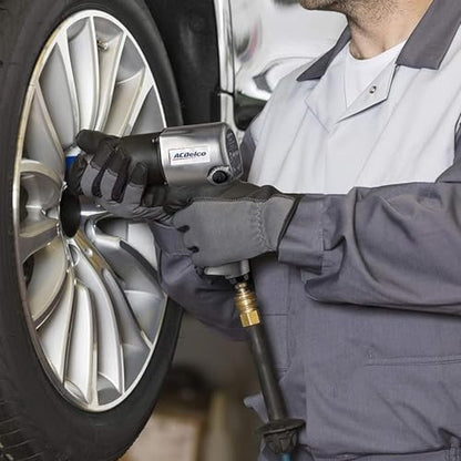 ACDelco ANI405A Heavy Duty Twin Hammer ½” 500 ft-lbs. 5-Speed Pneumatic Impact Wrench Tool Kit