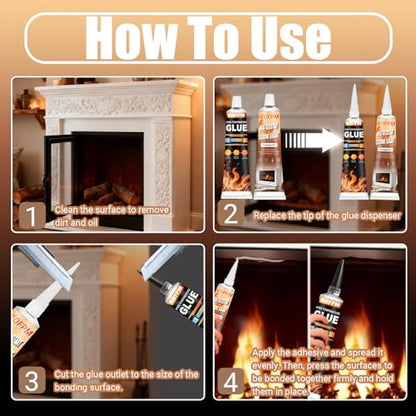 High Heat Silicone Glue Clear and Black, 100ml Heat Resistant Sealant - color: Clear and Black