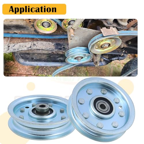 2 Pack 756-0627D Idler Pulley for Cub Cadet LT1046 LT1500 Tractors - color: L11 2x756-0627