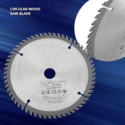 165 mm TCT Circular Saw Blade, Silver Standard Circular Saw Blade