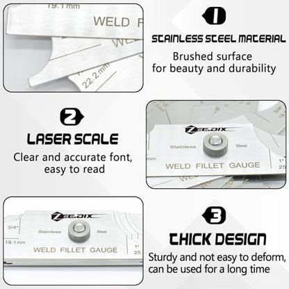 ZeeDix Metal Fillet Weld Gauge Set - style: Weld Fillet Gauges