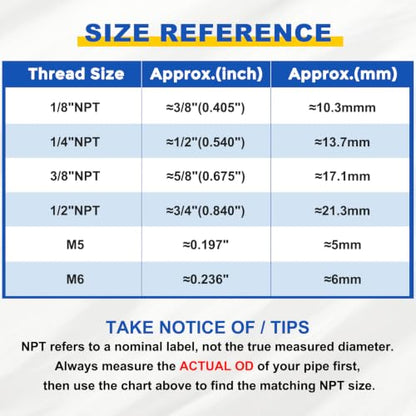 10Pcs Pneumatic Push to Connect Fitting Fit 8mm OD Tube 1/2"MNPT - color: Blue, size: 8mm OD x 1/2" NPT