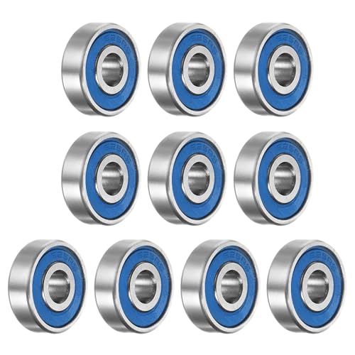 uxcell 10pcs 625-2RS Miniature Deep Groove Ball Bearings 5x16x5mm Rubber Sealed Bearings for TRX4 1/10 RC Cars Trucks, 3D Printer, P6 (ABEC 3) - color: Blue, size: 5x16x5mm