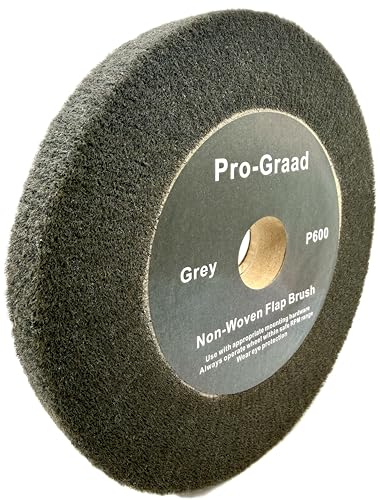 Flap Brush Finishing Wheel 6" x 1/2", Gray P600 Grit, 1 Pack - style: 6" x 1/2" x 1" Grey