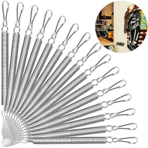 15-Pack Heavy Duty Extension Springs 5" x 0.27" – Stainless Steel Tension Springs with Hooks for Screen Doors, Recliners, Pets, Crafts & Furniture – Rustproof, 11.8" Max Stretch