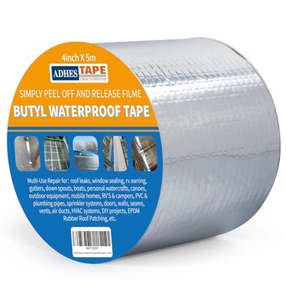 ADHES Upgrade Butyl Tape Waterproof Tape, 1.2mm Thick, 4 inch x 16 feet - size: 100mm x 5m