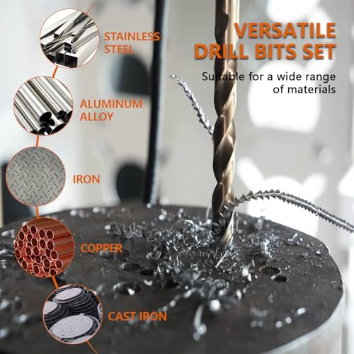 10-Piece 5/32" M35 Cobalt Twist Drill Bit Set for Stainless Steel - style: 5/32"(10pcs)