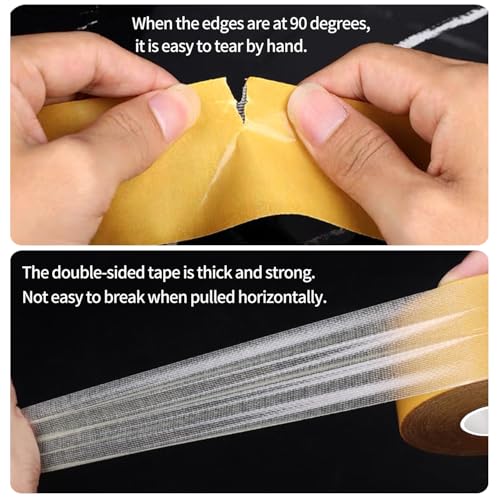 KAIYUER 3Pack Double Sided Tape Heavy Duty,0.5in x 66FT,Double Sided Fabric Tape for Crafts, Walls,Super Sticky Resistente Clear 2 Sided Tape,Easy Use Mounting Tape - size: 3Packx0.5"x66FT