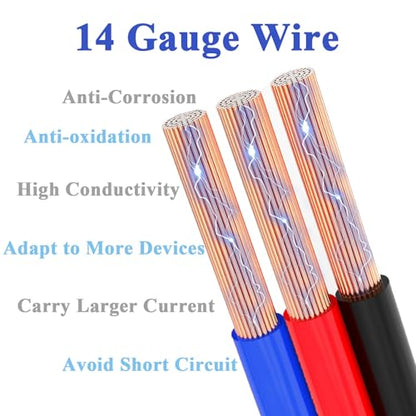 14AWG 3 Pin Plug Waterproof Connector, Male and Female Way Auto Electrical Wire Connectors Harness Suitable for Car, Truck, Boat, Motorcycle, Trike, Caravan, Marine,high Conductivity- 3 Pack