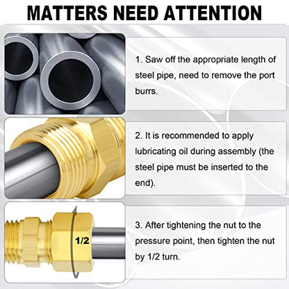ChillWaves Brass Compression Tube Fitting, 3/4" OD x 3/4" NPT Male Compression Union Connector(2-PACK) - size: 3/4" OD x 3/4" MNPT