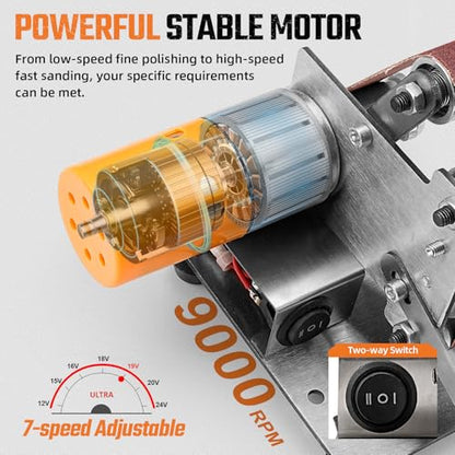 SI FANG Mini Electric Belt Sander Knife-Sharpener Small Bench Grinder - style: Mini Electric Belt Sander Kit
