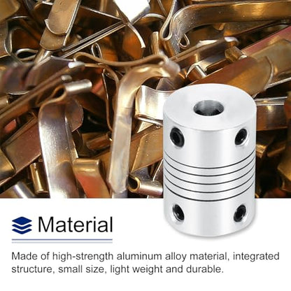 uxcell 2Pcs 4mm to 5mm Aluminum Alloy Shaft Coupling L25xD19 Flexible Coupler Beam for 3D Printer CNC Machine DIY Encoders and Motors Shaft,Silver - size: 4mm to 5mm