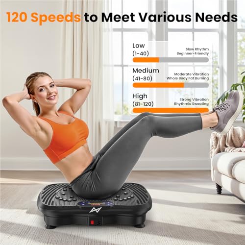 AXV Vibration Plate Exercise Machine Fitness Platform Body Vibrating Board - color: BT.PRO.BLACK