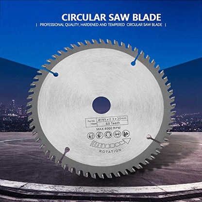 165 mm TCT Circular Saw Blade, Silver Standard Circular Saw Blade