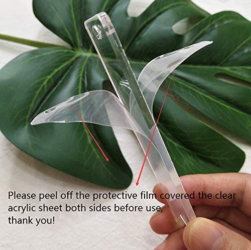 25PCS of Blank Clear Acrylic Square Material,Plexiglass Laser Cut Square Sheet with Round Corners, DIY Accessory 1/8" Thickness (0.50") - size: 0.50"