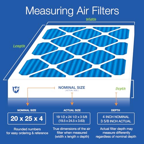 Nordic Pure 20x25x4 Pleated MERV 7 Air Filters 2 Pack - style: MERV 7