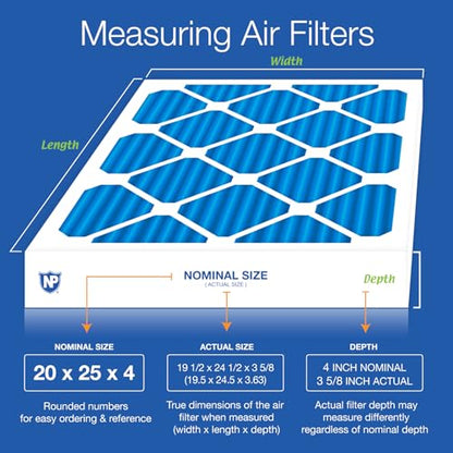 Nordic Pure 20x25x4 Pleated MERV 7 Plus Carbon Air Filters 2 Pack - style: MERV 7 + Carbon