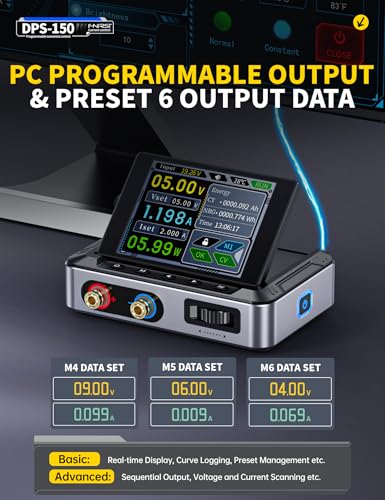 FNIRSI DPS-150 DC Power Supply Variable 30V 5A, 4-Digit IPS Flip Display - style: DPS-150